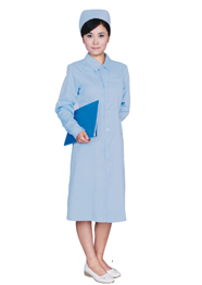 護士服長袖 粉藍色TMHSF-021 護士服長袖 粉藍色TMHSF-021