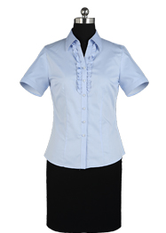 女短袖v領襯衫TMNC504B 女短袖v領襯衫TMNC504B